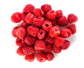 Raspberries fruit fresh on a white background isolation