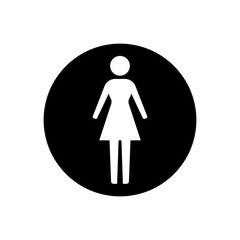 Woman icon in flat style. vector icon