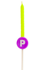 Colorful happy birthday candles