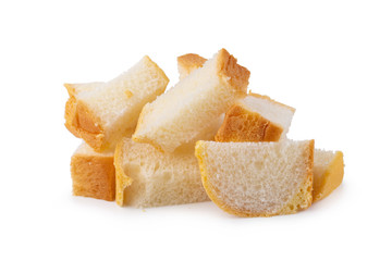 baked bread isolated on a white background