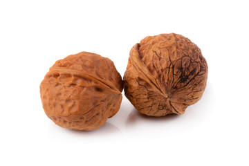 Dry Walnut isolated on a white background