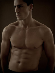 Fototapeta premium Model Strong Stylish Male Portrait