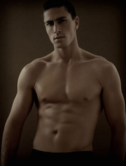 Fototapeta premium Model Strong Stylish Male Portrait