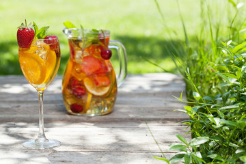 Homemade lemonade or sangria