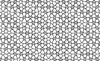 Rounded knots pattern background, simple style.