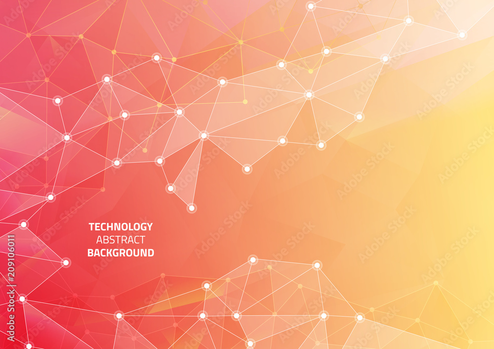 Poster abstract geometric background with lines and dots. template on the topic of modern technology.