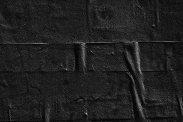 Dark black grey gray creased crumpled paper background texture surface old torn ripped posters...