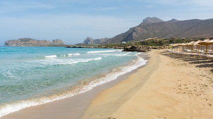 Fototapeta na wymiar Falasarna beach in Crete