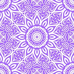 Seamless vector pattern. Geometric floral ornament. For Interior decoration, wallpaper, presentation, fashion design, print