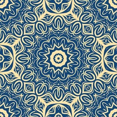 Beautiful fantasy flower ornament. seamless art-deco pattern. vector illustration. for design, wallpaper, invitation