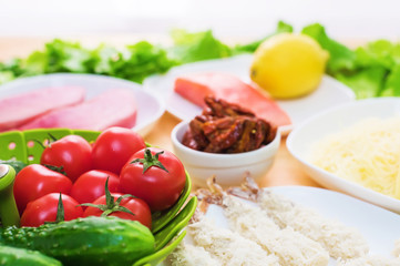 seafood. Greek cuisine. Making tasty and healthy food at home