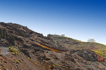 Observatorium Sternwarte auf den Bergspitzen