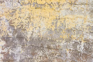 Keuken foto achterwand Verweerde muur Verweerde betonnen muur met verf geschild
