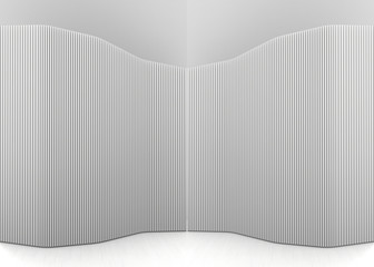 3d rendering. Abstract vertical long thin bars wall background.