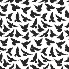 Pigeon silhouette pattern