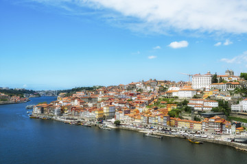 Naklejka na ściany i meble Embankment of Douro River. Porto. Portugal.
