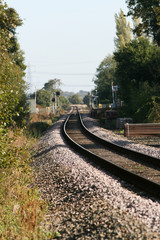 Fototapeta premium Train tracks, Suffolk