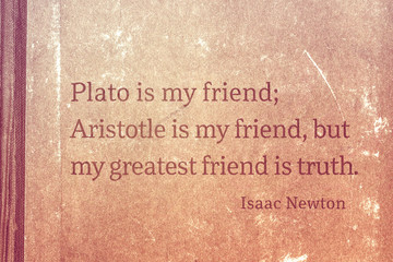  friend is truth Newton