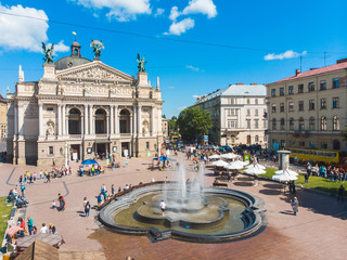 aerial view of old european city. sunny summer day
