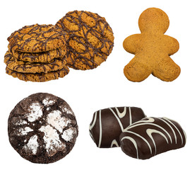 Cookies isolated on white background with clipping path