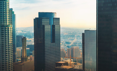 Obraz premium View of Downtown Los Angeles, CA buildings