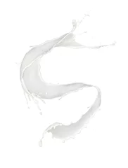 Cercles muraux Milk-shake Abstract splash of milk on white background