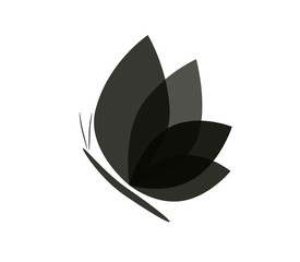 
Butterfly winged insect flat icon for apps and websites 