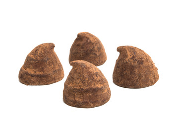 chocolate truffle isolated
