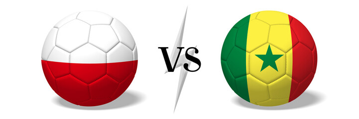 Obraz premium Soccer championship - Poland vs Senegal