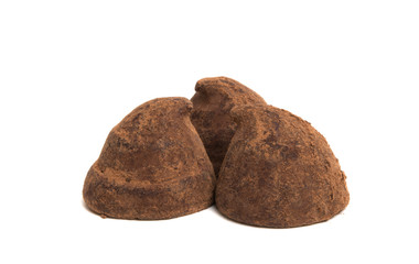Fototapeta na wymiar chocolate truffle isolated