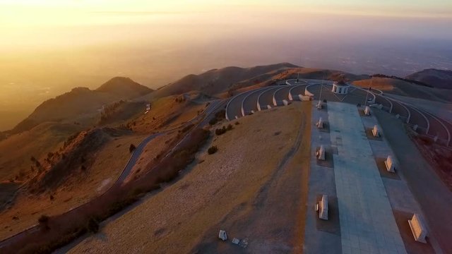Monte Grappa memorial during sunrise