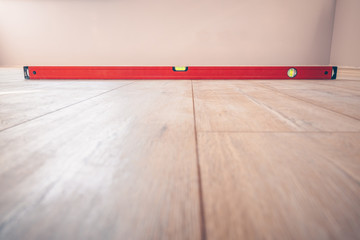 Construction level close-up