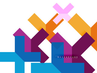 Obraz premium Multicolored abstract geometric shapes, geometry background for web banner