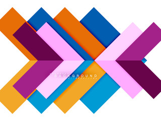 Multicolored abstract geometric shapes, geometry background for web banner