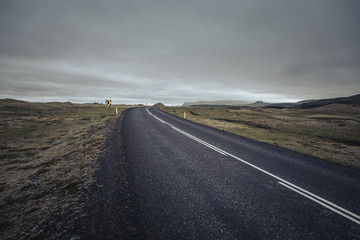 Icelandic typical road.