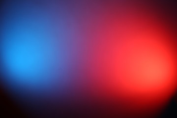 Blue and red lights on a dark background