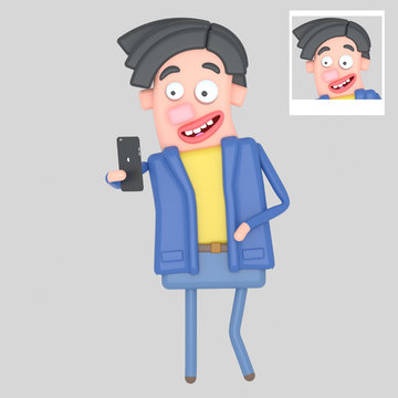 Man taking self portrait selfie photo.

Isolate. Easy automatic vectorization. Easy background remove. Easy color change. Easy combine. 4000x4000 - 300DPI For custom illustration contact me.