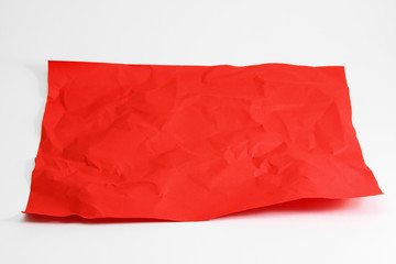 crumpled red paper