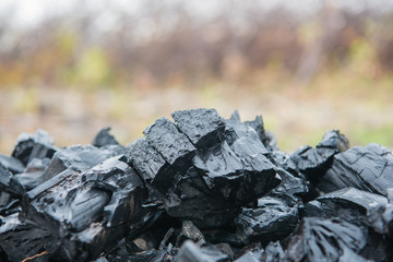 Heap of charcoal, background image, Namibia