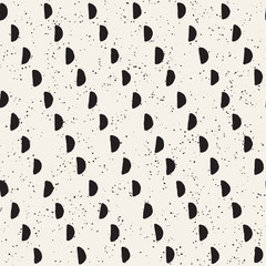 Hand drawn lines seamless grungy pattern. Abstract geometric repeating texture in black and white.