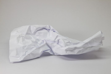 crumpled white paper
