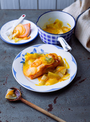 Lachs mit Bratkartoffeln