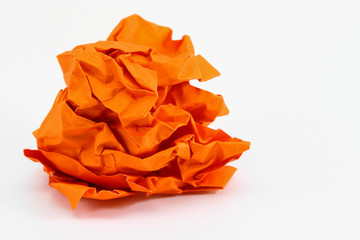 crumpled orange paper