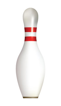 Realistic vector bowling pin
