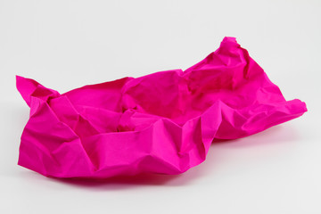 crumpled pink paper