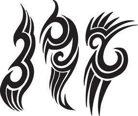 Tribal Tattoo Vector Design Set