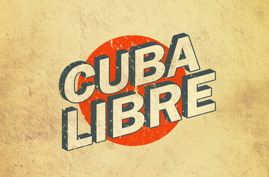 Cuba Libre Retro Poster
