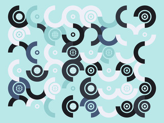 Generative pattern art design. Color ornament.