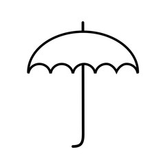 Line icon umbrella isolated on white background. Vector illustration.
