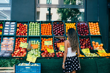 Woman Shopping Fruit